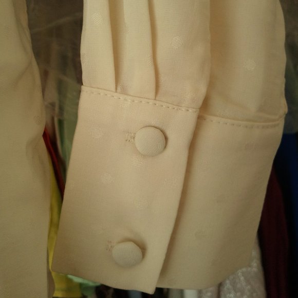 H&M Mandarin Collar Swiss dot Blouse NWT XS - Picture 2 of 4